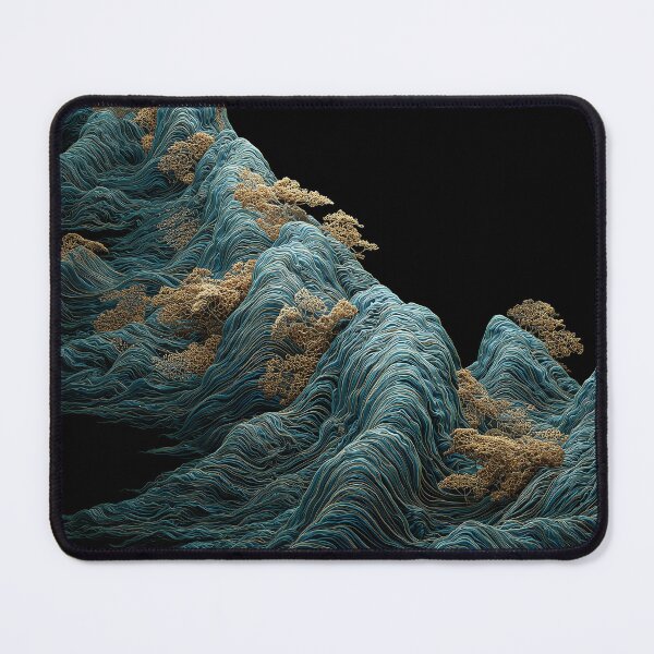 Item preview, Golden Trees on Flowing Midnight Peaks designed and sold by Art of Ngu.