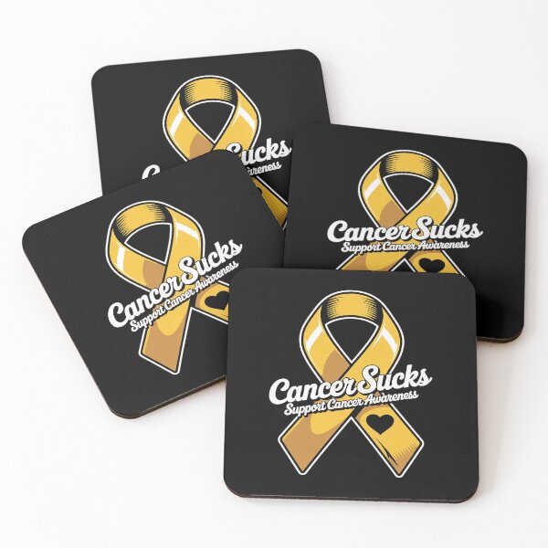 Item preview, Sarcoma Bone Cancer Sucks Yellow Support Ribbon designed and sold by catsdothingz.
