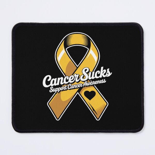 Item preview, Sarcoma Bone Cancer Sucks Yellow Support Ribbon designed and sold by catsdothingz.