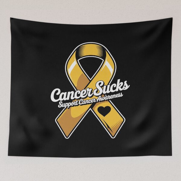 Item preview, Sarcoma Bone Cancer Sucks Yellow Support Ribbon designed and sold by catsdothingz.