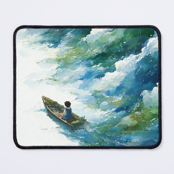 Item preview, Adrift in Painted Waves of Blue and Green designed and sold by Art of Ngu.
