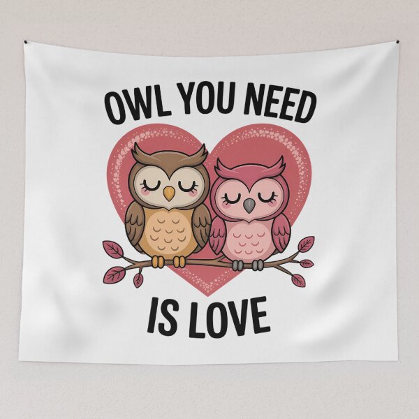 Item preview, Owl You Need Is Love Adorable Owl Puns Couple Valentines Day designed and sold by EllenJast.