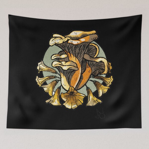 Item preview, Chanterelle Mushroom Foraging Illustration designed and sold by yarnauuphp.