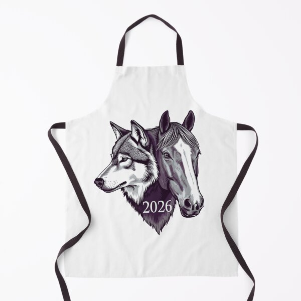 Item preview, Wolf and Horse Split Portrait — Spirit Animal Logo Design with 2026 Typography designed and sold by Erik Visnievskij.