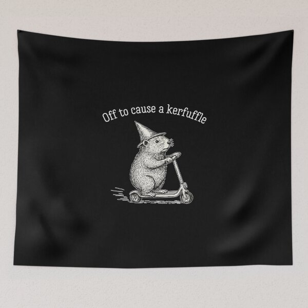 Item preview, Off To Cause A Kerfuffle Funny Groundhog Scooter  designed and sold by FmStyleArt.