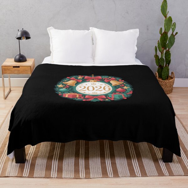 Item preview, Christmas 2026 Wreath Design – Festive Ornaments, Bells, and Gifts T-shirt designed and sold by FestivityFinds.
