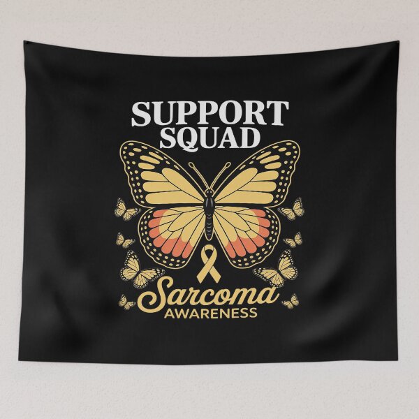 Item preview, Support Squad Butterfly Sarcoma Bone Cancer Awareness Month designed and sold by catsdothingz.