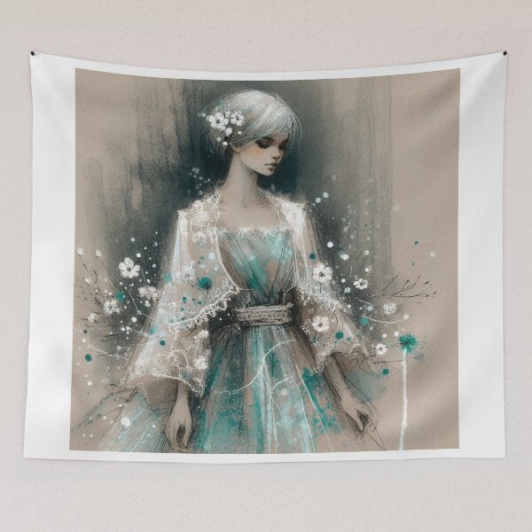 Item preview, Turquoise Girl designed and sold by Beyondnote-Art.
