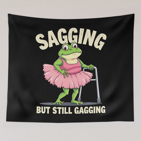 Item preview, Sagging But Still Gagging Frog Funny Cringe Meme Women Men designed and sold by heupelipocko.
