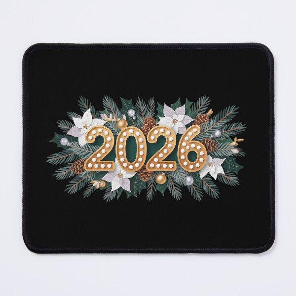 Item preview, 2026 Christmas Holiday Wreath Design – Festive Poinsettias, Ornaments, and Pine Cones T-shirt designed and sold by FestivityFinds.