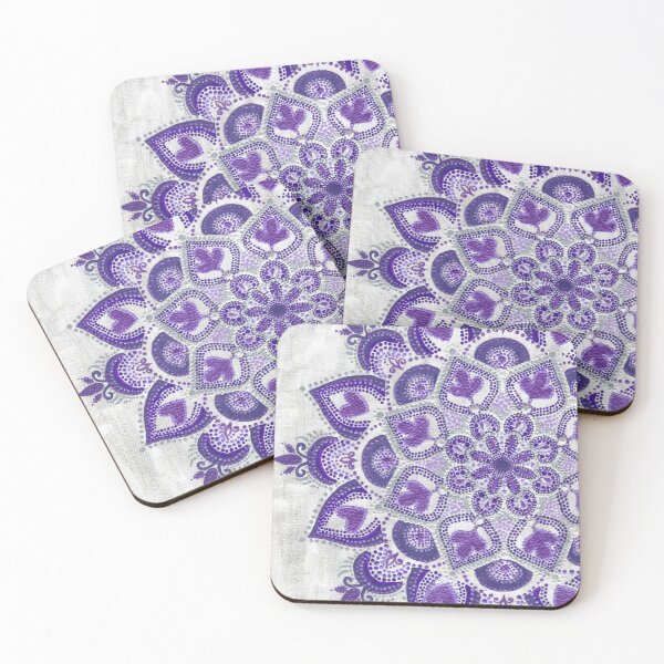 Item preview, Purple silver and white Mandala 1 of 2  designed and sold by Dreamweaver Mandalas.