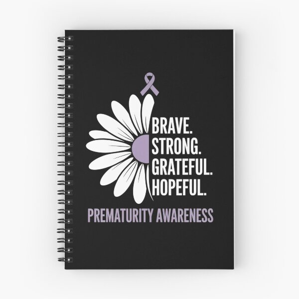 Item preview, Brave Strong - Prematurity Awareness Purple ribbon floral designed and sold by catsdothingz.