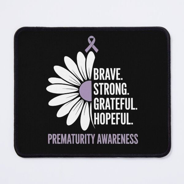 Item preview, Brave Strong - Prematurity Awareness Purple ribbon floral designed and sold by catsdothingz.