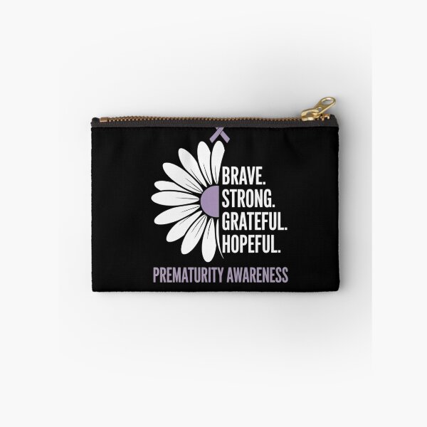 Item preview, Brave Strong - Prematurity Awareness Purple ribbon floral designed and sold by catsdothingz.