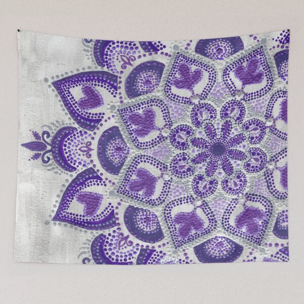 Item preview, Purple silver and white Mandala 1 of 2  designed and sold by ElexisND.