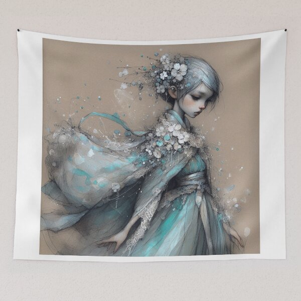 Item preview, Turquoise Girl designed and sold by Beyondnote-Art.
