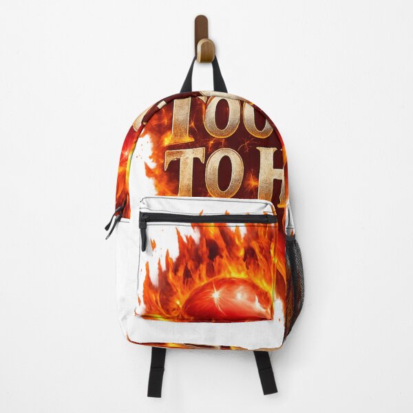 Item preview, Too Hot To Hold – Flaming Heart & Gold Text Art designed and sold by The Crimson Halo.
