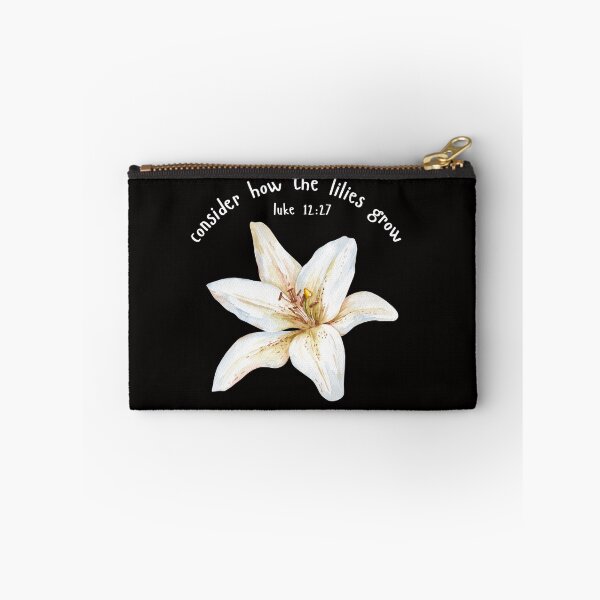 Item preview, Consider how the lilies grow, bible scripture, botanical, faith base  designed and sold by loveforallages.
