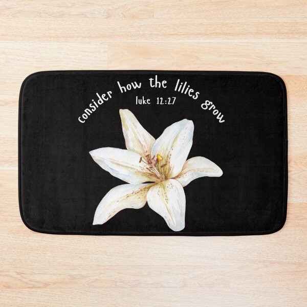Item preview, Consider how the lilies grow, bible scripture, botanical, faith base  designed and sold by loveforallages.