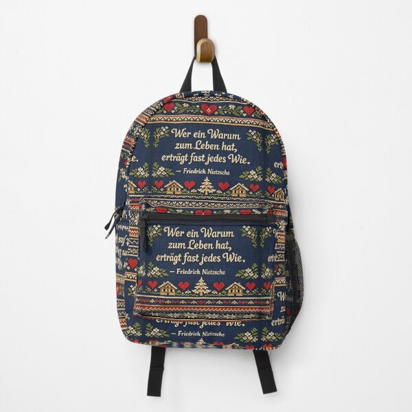 Item preview, Friedrich Nietzsche quote, beautiful knitted picture designed and sold by Mauswohn.