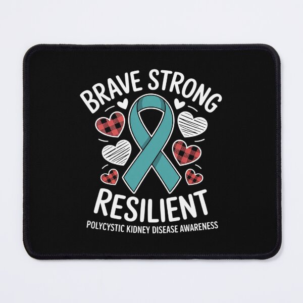 Item preview, Brave Strong Resilient Polycystic Kidney Disease Awareness designed and sold by catsdothingz.