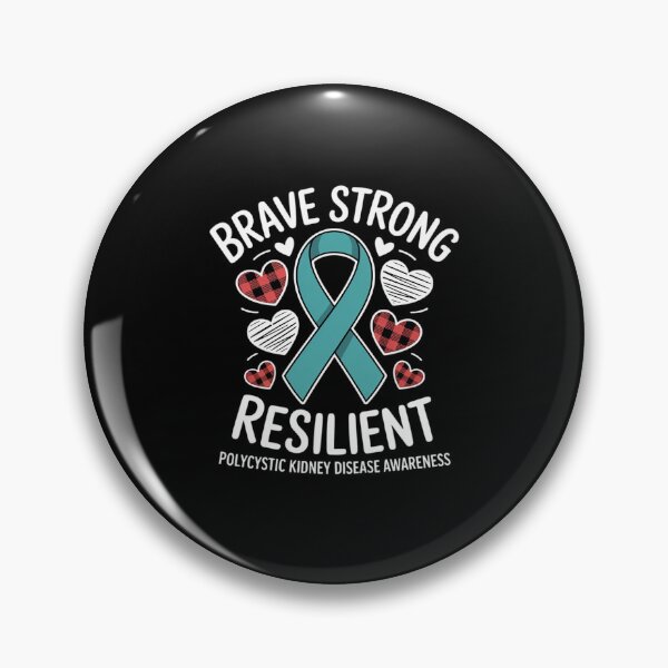 Item preview, Brave Strong Resilient Polycystic Kidney Disease Awareness designed and sold by catsdothingz.