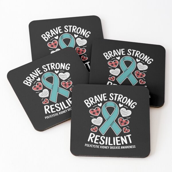 Item preview, Brave Strong Resilient Polycystic Kidney Disease Awareness designed and sold by catsdothingz.