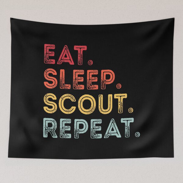 Item preview, Eat Sleep Scout Repeat Retro Vintage Scout For Women Men designed and sold by odemsysyobst.