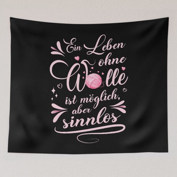 Item preview, A Life Without Wool Funny Saying Wool Knitting Crochet designed and sold by HerbertKuhn112.