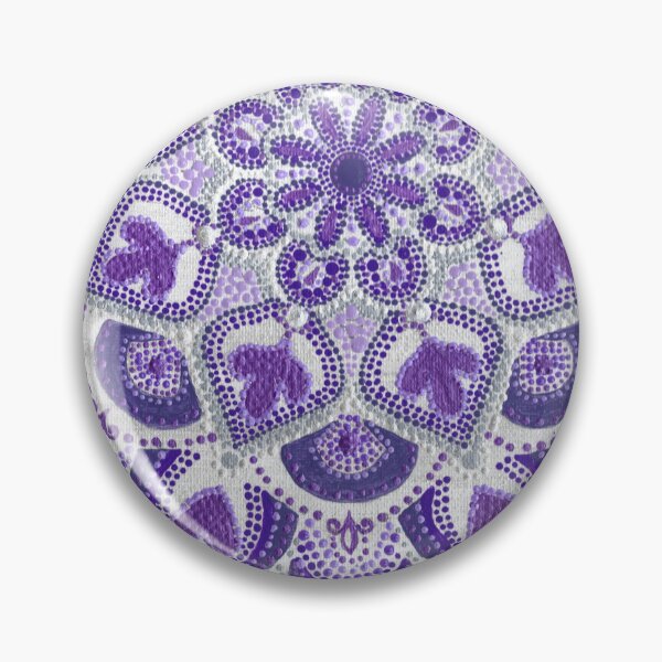 Item preview, Purple Silver and Pearl white Microdot Mandala 1 of 2 designed and sold by ElexisND.