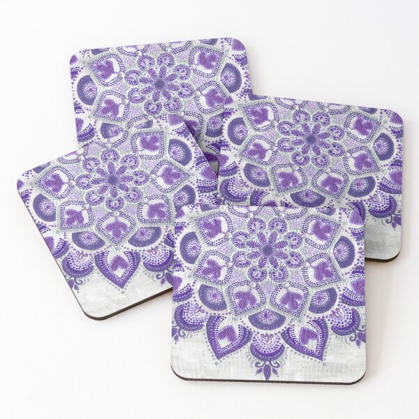 Item preview, Purple Silver and Pearl white Microdot Mandala 1 of 2  designed and sold by Dreamweaver Mandalas.