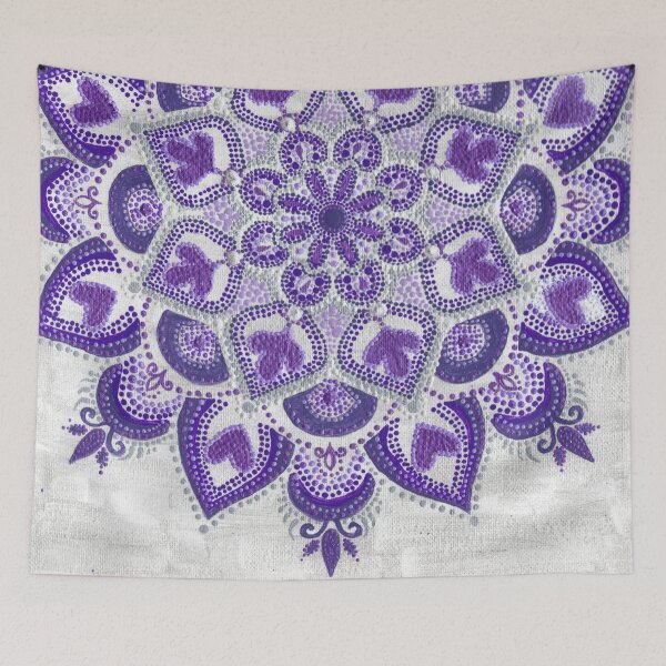 Item preview, Purple Silver and Pearl white Microdot Mandala 1 of 2  designed and sold by ElexisND.