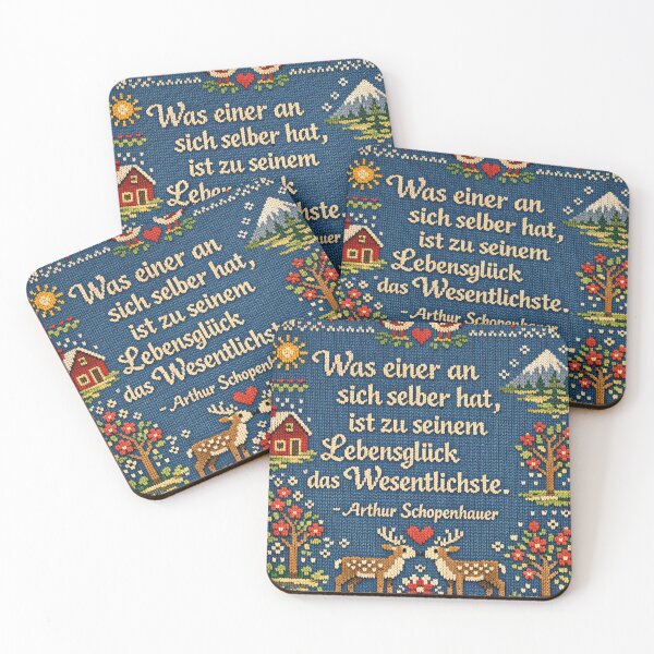 Item preview, Happiness in life, quote by Arthur Schopenhauer designed and sold by Mauswohn.
