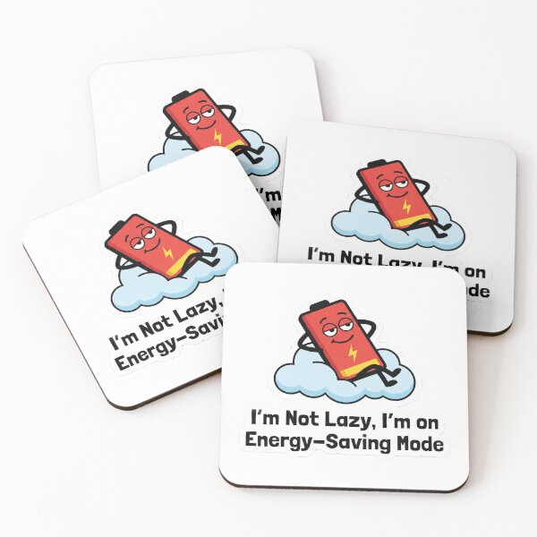 Item preview, I’m Not Lazy I’m on Energy Saving Mode Funny Sticker designed and sold by SoftMoodStudios.