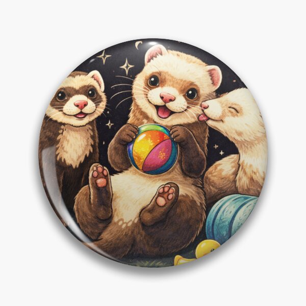 Item preview, Easily Distracted by Ferrets – Cute Funny Ferret Lover Illustration designed and sold by Wentoo.