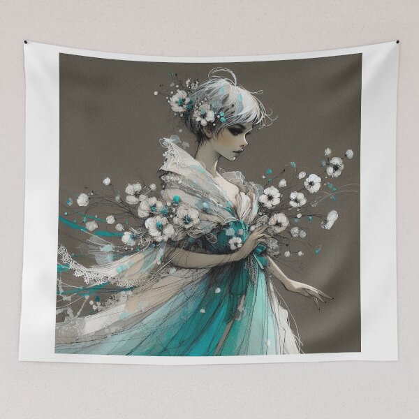 Item preview, Turquoise Girl designed and sold by Beyondnote-Art.