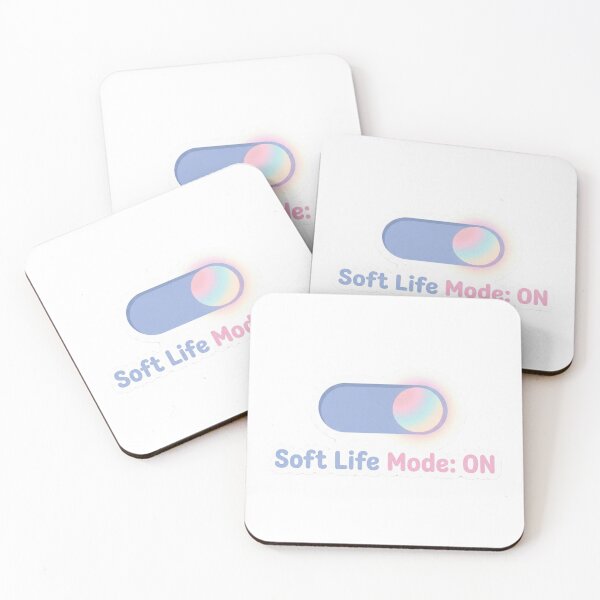 Item preview, Soft Life Mode On Cozy Aesthetic Mental Health Sticker designed and sold by SoftMoodStudios.