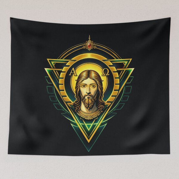 Item preview, Alpha & Omega — Emerald Gold Pantocrator designed and sold by Sanctum Icons.