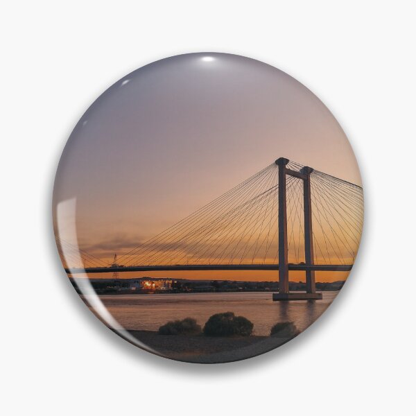 Item preview, Golden Hour Bridge Over Calm River at Sunset designed and sold by GentleWildStudio.
