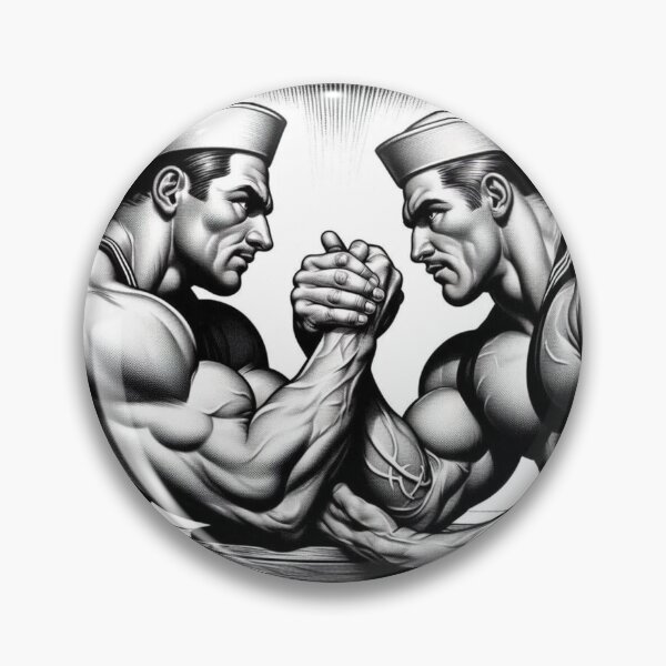 Item preview, Retro Gay Sailors Face Off Gay Pride Graphic Design designed and sold by ItsAKinkThing.