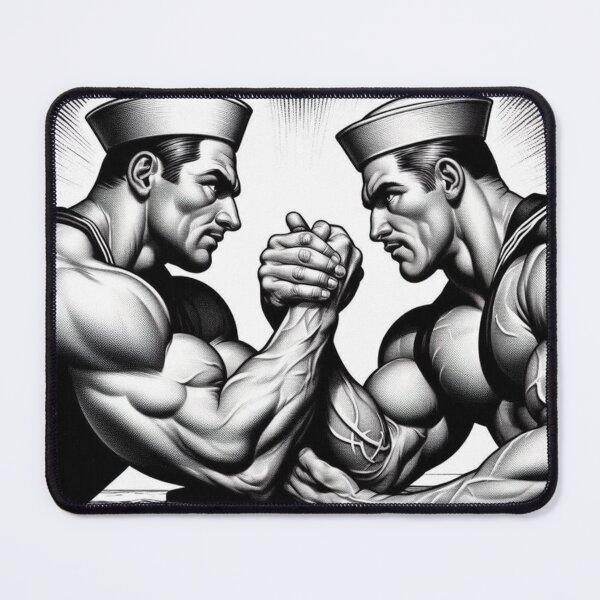 Item preview, Retro Gay Sailors Face Off Gay Pride Graphic Design designed and sold by ItsAKinkThing.