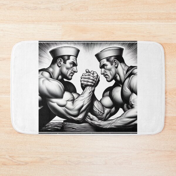 Item preview, Retro Gay Sailors Face Off Gay Pride Graphic Design designed and sold by ItsAKinkThing.