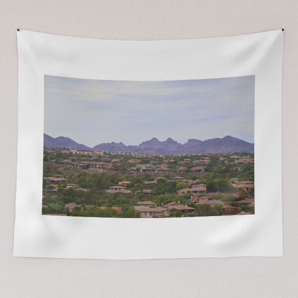 Item preview, Desert Suburb with Mountain Range designed and sold by Phakade's Photos.
