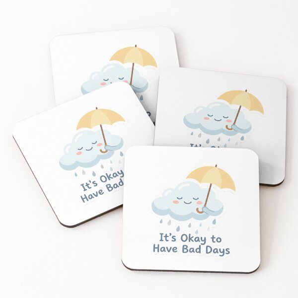 Item preview, It’s Okay to Have Bad Days Comforting Mental Health Sticker designed and sold by SoftMoodStudios.