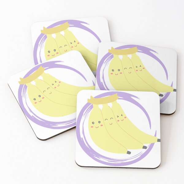 Item preview, Cute Kawaii Banana Bunch with Purple Swirl designed and sold by SulariTDsign.