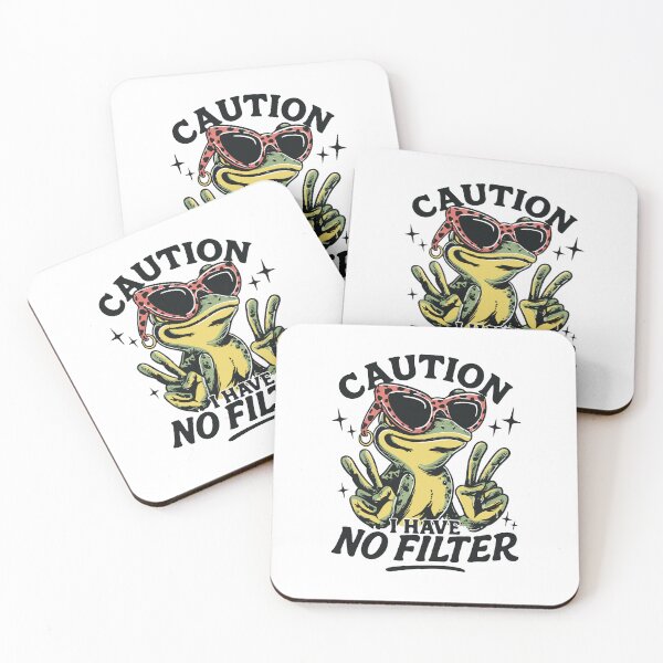 Item preview, Caution I Have No Filter Funny Frog Sarcastic Attitude Design designed and sold by kiralynstration.