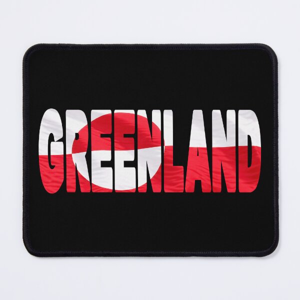 Item preview, GREENLAND - Flag Flying in Wind cut to Letters Souvenir Sticker Shirt designed and sold by Adam Gormley.