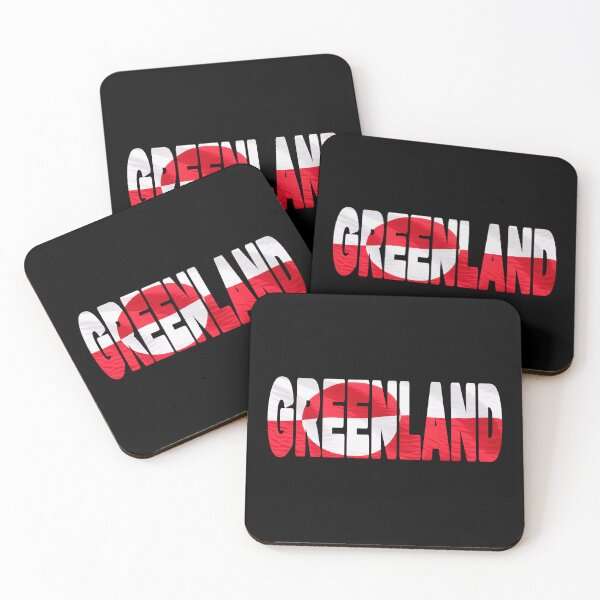 Item preview, GREENLAND - Flag Flying in Wind cut to Letters Souvenir Sticker Shirt designed and sold by Adam Gormley.