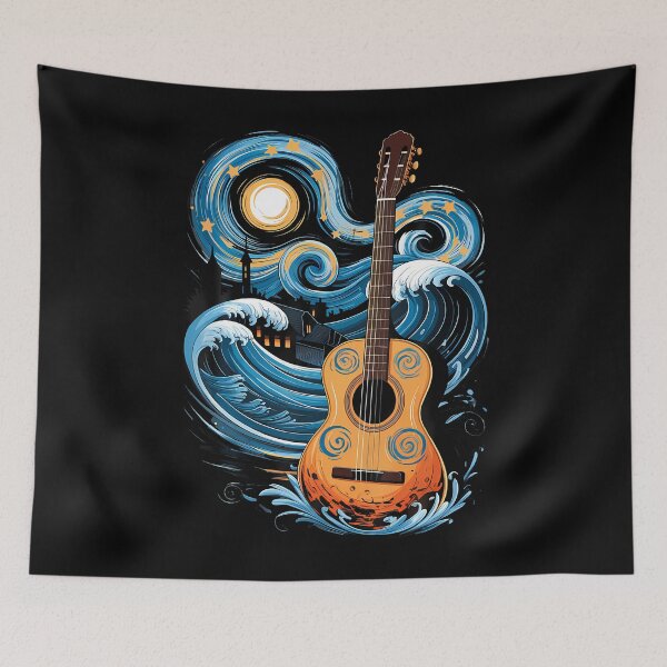 Item preview, Guitar Starry Night designed and sold by hattazillsu.