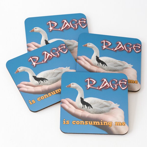 Item preview, Rage Is Consuming Me – silly Goose Meme Word Art designed and sold by lexthelord.